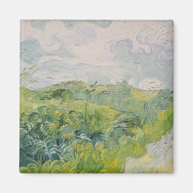 Imán Campos de trigo verde - Van Gogh - c1889 (Frente)