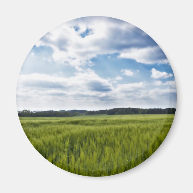 Imán Campos verdes y cielo azul (Frente)