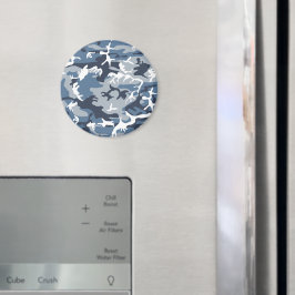 Imán Camuflaje azul de nieve en invierno, ejército