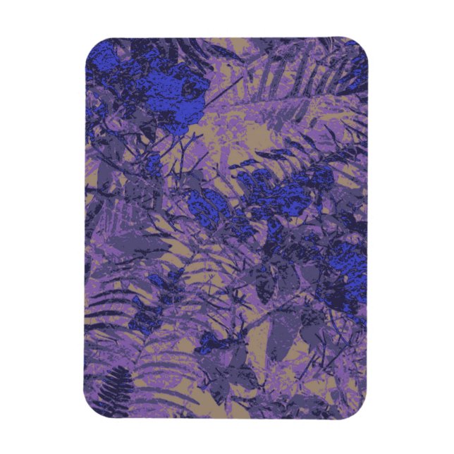 Imán Camuflaje contra la flor azul (Vertical)