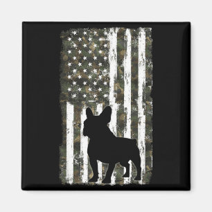 Imán Camuflaje de bandera americana de EE. UU. Bulldog