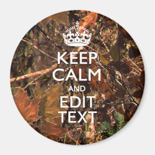Imán Camuflaje de temporada de otoño mantén tranquilo t