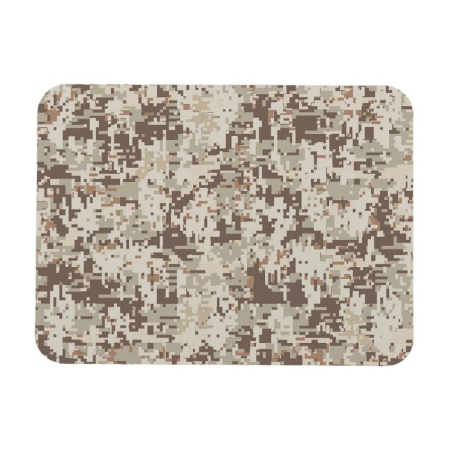 Imán Camuflaje digital estilo desierto Decoración beige (Horizontal)