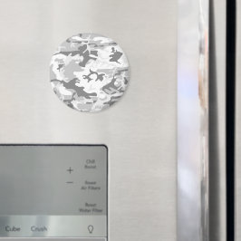 Imán Camuflaje gris de nieve en invierno, ejército, ejé