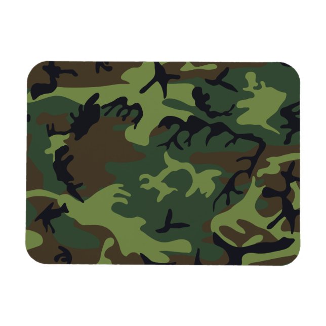 Imán Camuflaje Militar Bosque Verde (Horizontal)