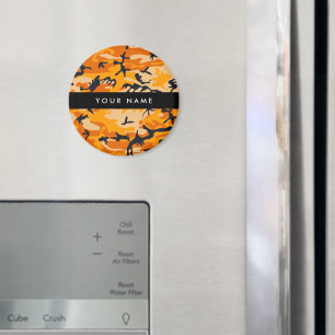 Imán Camuflaje naranja Su nombre Personaliza