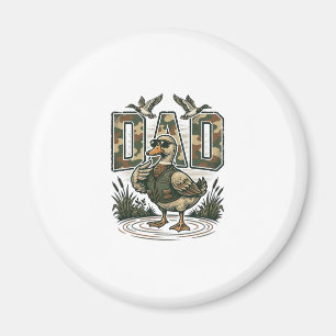 Imán Camuflaje Papá Pato Diseño de camiseta de grabado