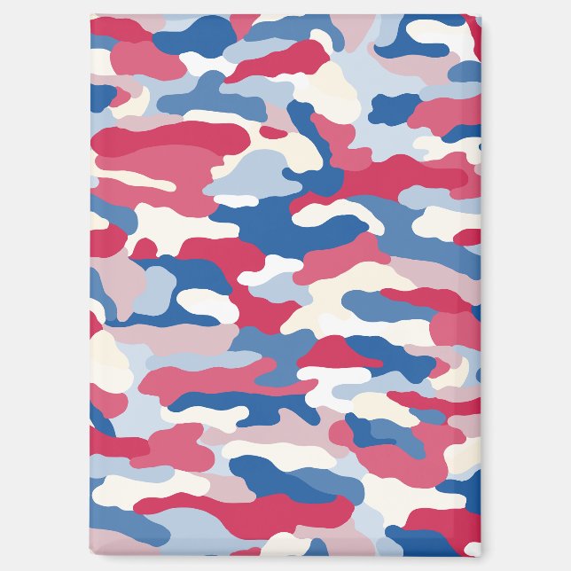 Imán Camuflaje rojo blanco y azul (Anverso)