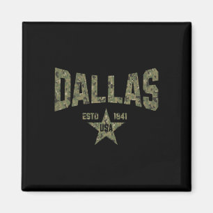 Imán Camuflaje Souvenir EE. UU. Estrella Dallas Texas