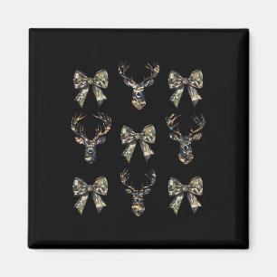 Imán Camuflaje Viejo Camo Bow Camo Coquette Bow Deer Hu
