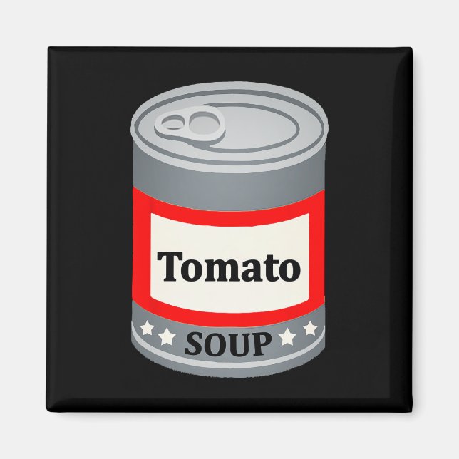 Imán Can Of Tomato Soup Funny Last Minute Lazy Hallowee (Frente)