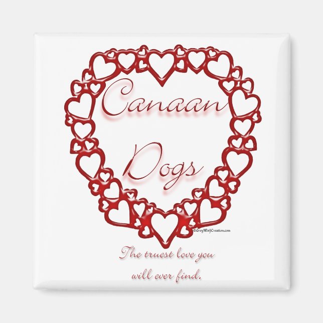 Imán Canaan Dog True Love (Frente)