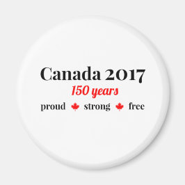 Imán Canadá 150 en 2017 Orgulloso y libre