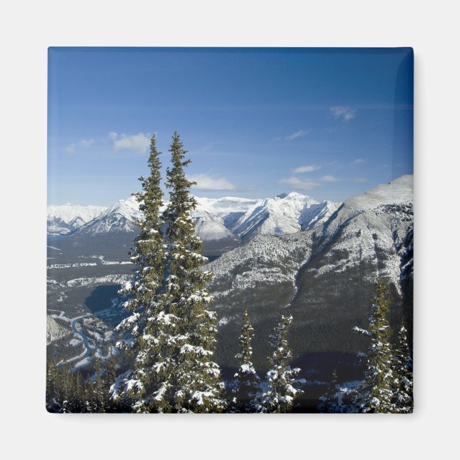 Imán Canadá, Alberta, Banff. Vistas al valle de Bow (Frente)