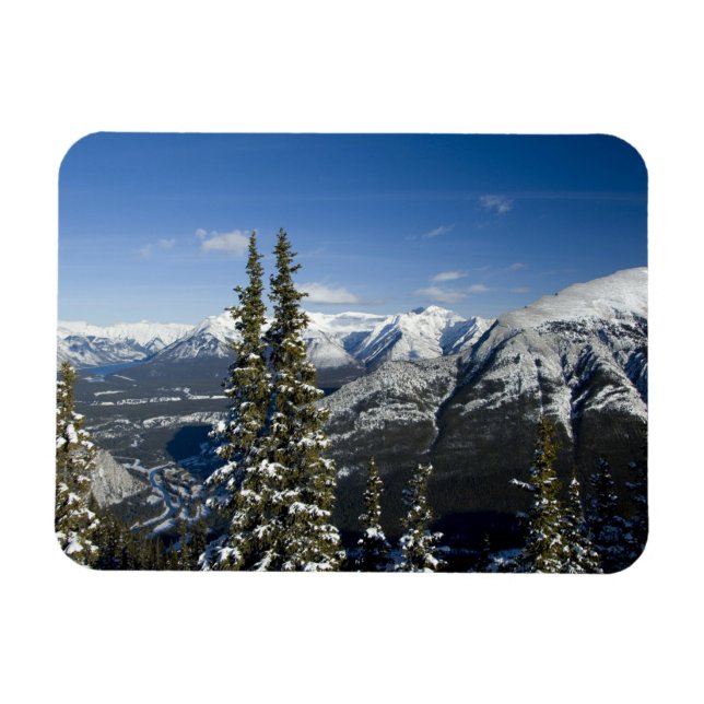 Imán Canadá, Alberta, Banff. Vistas al valle de Bow (Horizontal)