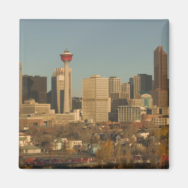 Imán Canadá, Alberta, Calgary: horizonte de la ciudad d (Frente)