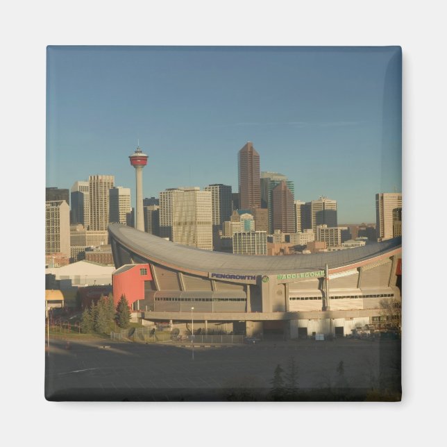 Imán Canadá, Alberta, Calgary: horizonte de la ciudad d (Frente)