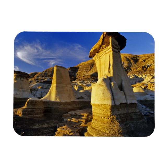 Imán Canadá, Alberta, Drumheller. Hoodoos. (Horizontal)