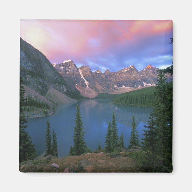Imán Canadá, Alberta, lago Moraine al amanecer, Banff (Frente)