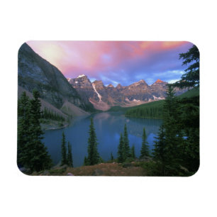 Imán Canadá, Alberta, Lago Moraine al amanecer, Banff