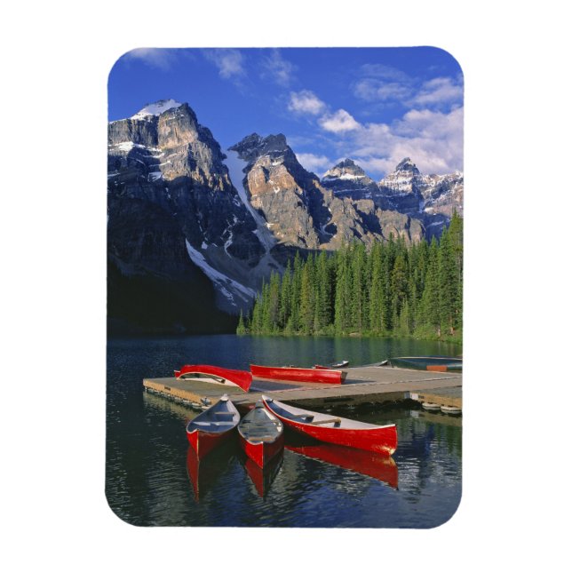 Imán Canadá, Alberta, Moraine Lake. Cañones rojos esper (Vertical)