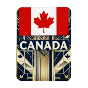 Imán 🍁 CANADÁ Arte Deco Patrimonio Viajes