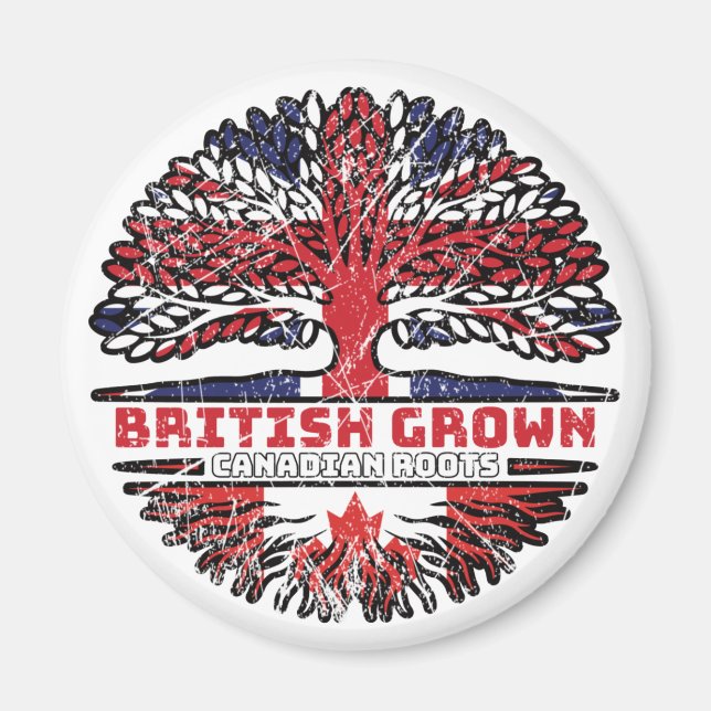 Imán Canadá Canadá Reino Unido Árbol británico (Frente)