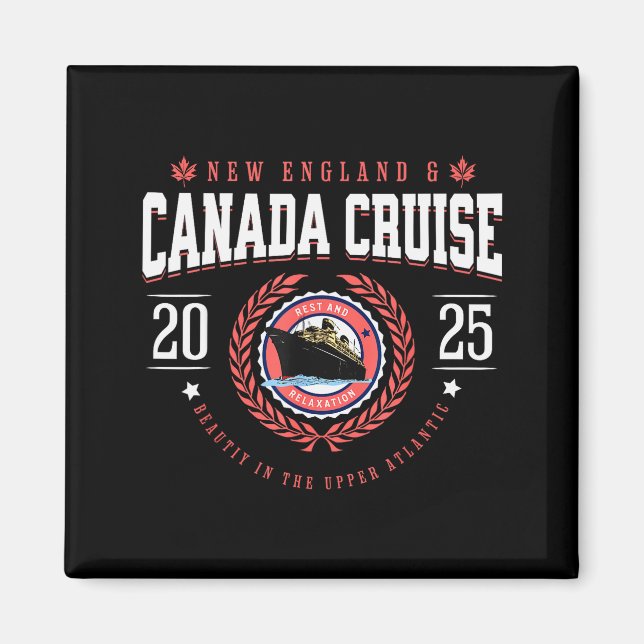 Imán Canada Cruise New England Cruise Vacation Souvenir (Frente)
