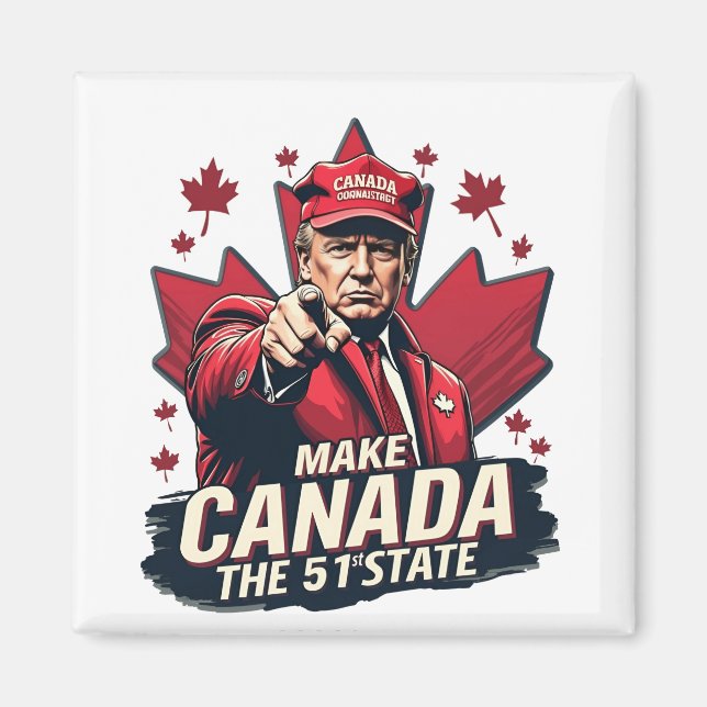 Imán Canadá: el 51° Estado Trump Canadá (Frente)