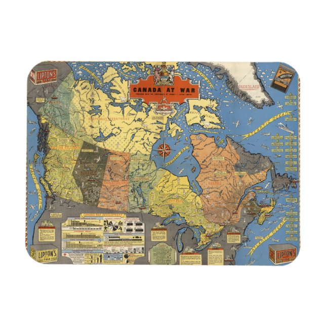 Imán Canadá En Guerra (Horizontal)