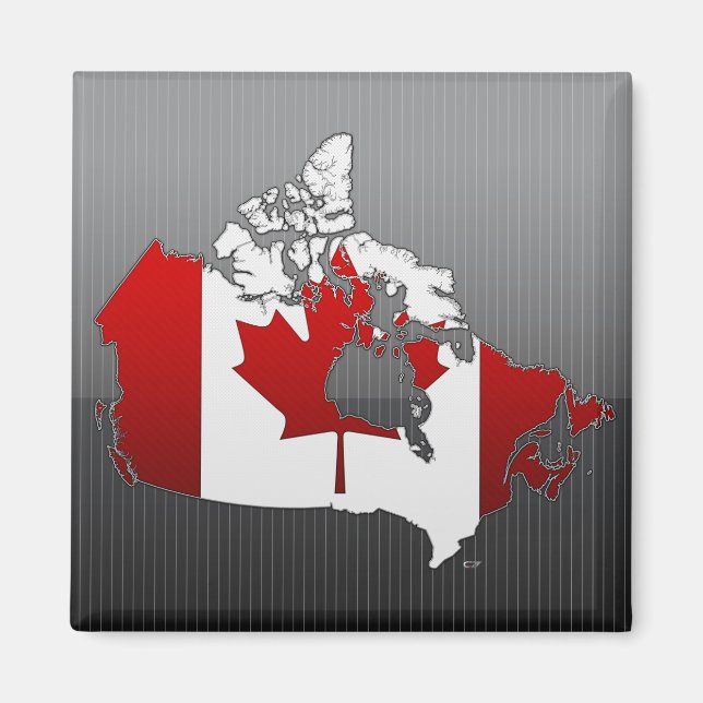 Imán Canadá: Mapa (Frente)