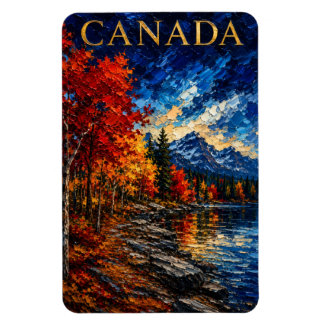 Imán Canada Mountain Lake Art Souvenier