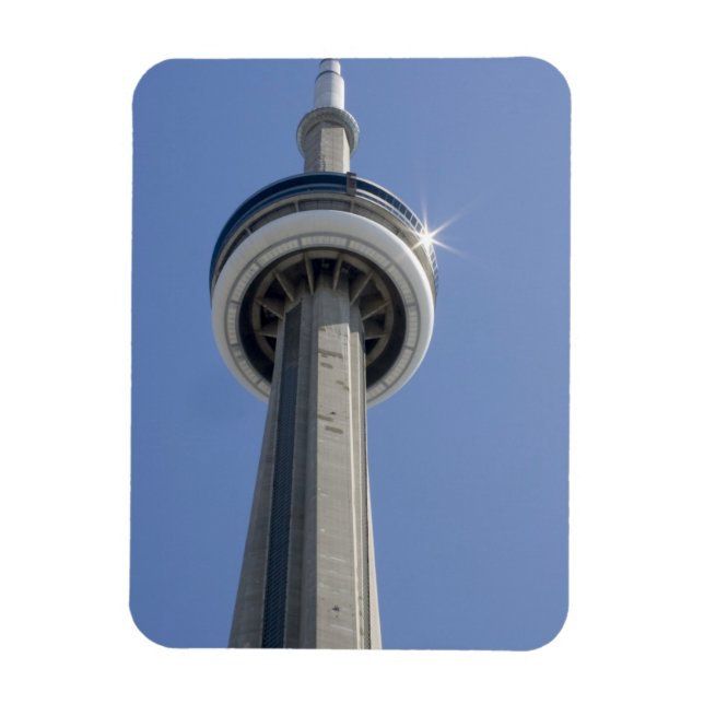 Imán Canadá, Ontario, Toronto. Top of CN Tower con (Vertical)
