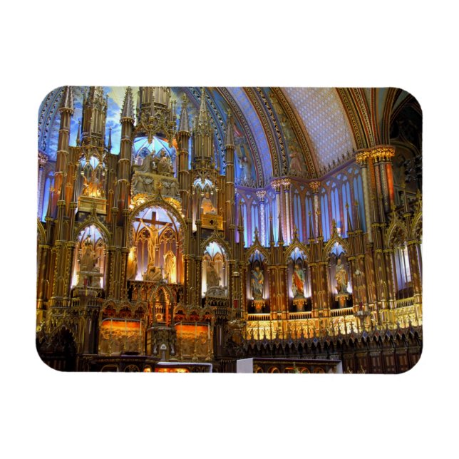 Imán Canadá, Quebec, Montreal. Interior de Notre (Horizontal)