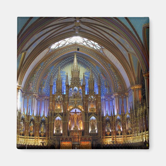 Imán Canadá, Quebec, Montreal. Interior de Notre 2 (Frente)