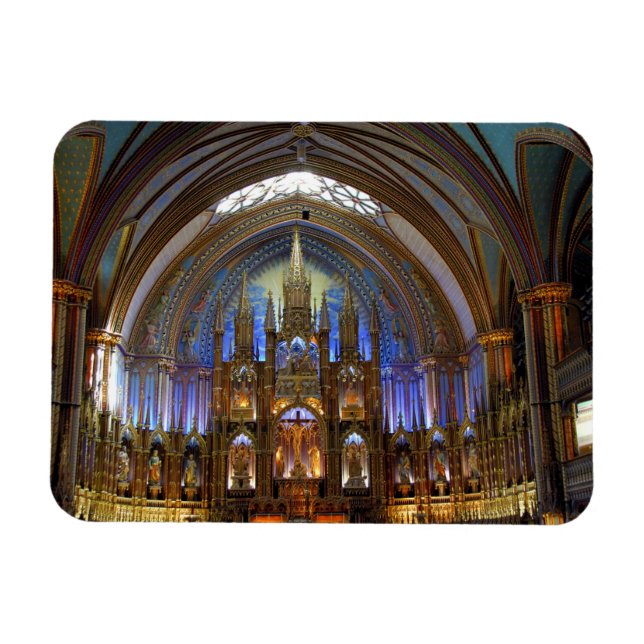 Imán Canadá, Quebec, Montreal. Interior de Notre 2 (Horizontal)