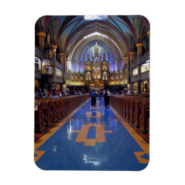 Imán Canadá, Quebec, Montreal. Interior de Notre 3 (Vertical)