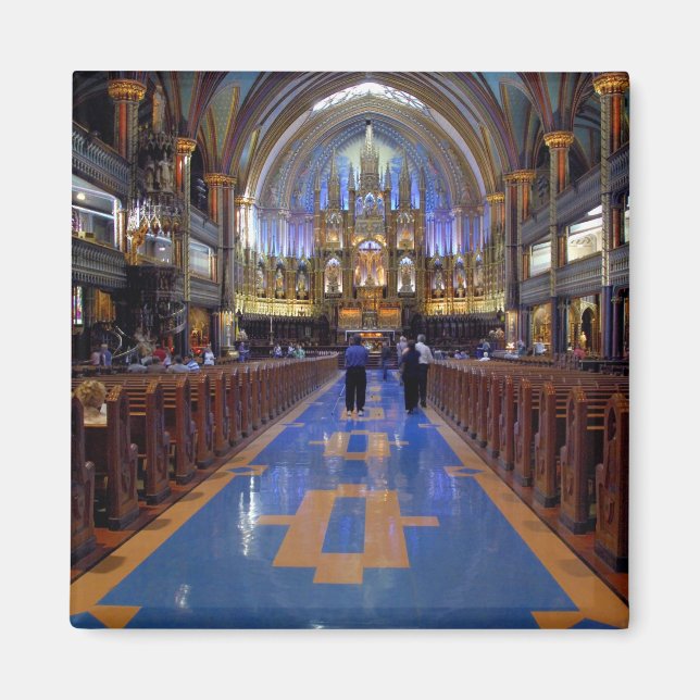 Imán Canadá, Quebec, Montreal. Interior de Notre 3 (Frente)
