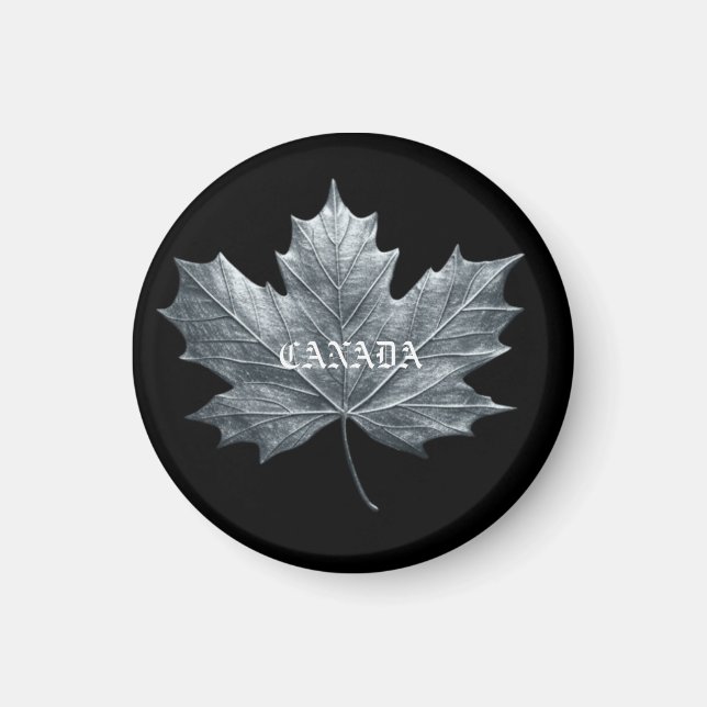 IMÁN CANADÁ SILVER MAPLE LEAF (Frente)
