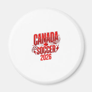 Imán Canada Soccer 2026 Fútbol Negrita Tipografía País 