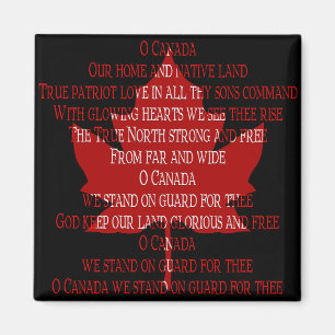 Imán Canadá Souvenir Fridge Magnet Canada Anthem Magnet