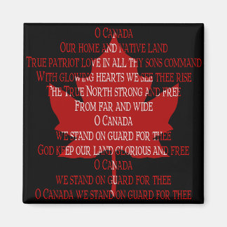 Imán Canadá Souvenir Fridge Magnet Canada Anthem Magnet