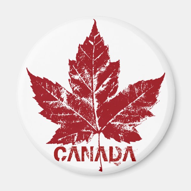 Imán Canadá Souvenir Fridge Magnet Canada Maple Leaf (Frente)