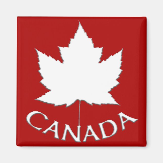 Imán Canadá Souvenir Fridge Magnet Canada Maple Leaf (Frente)