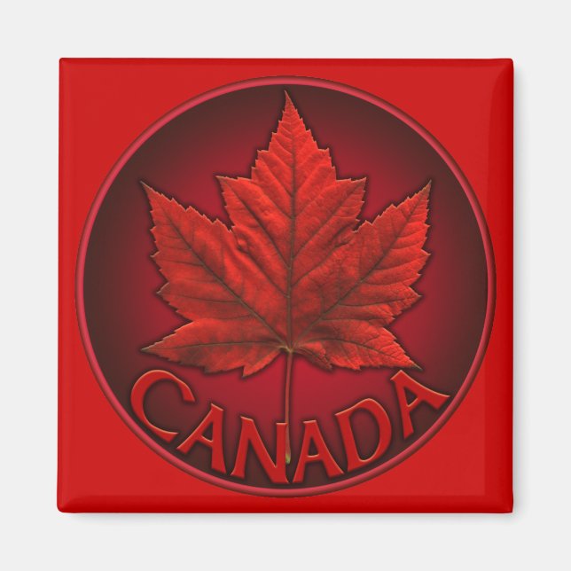 Imán Canadá Souvenir Fridge Magnet Canada Maple Leaf (Frente)