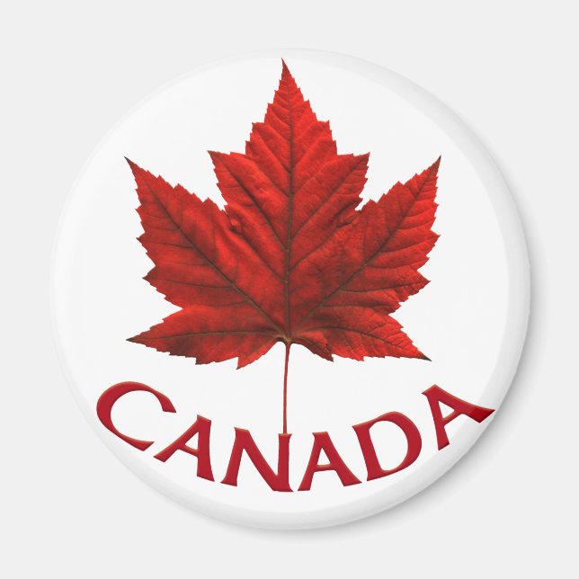 Imán Canadá Souvenir Fridge Magnet Canada Maple Leaf (Frente)