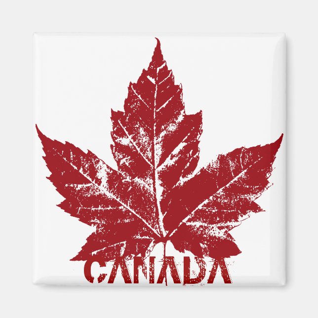 Imán Canadá Souvenir Fridge Magnet Canada Maple Leaf (Frente)