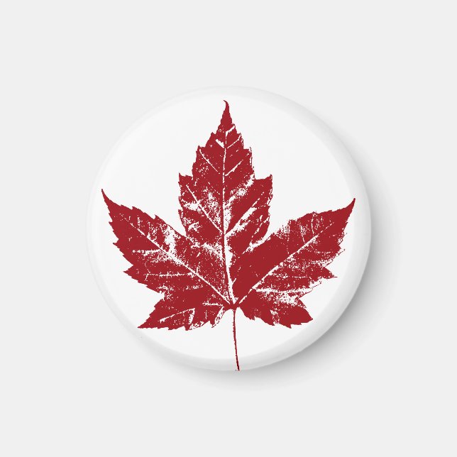Imán Canadá Souvenir Fridge Magnet Canada Maple Leaf (Frente)