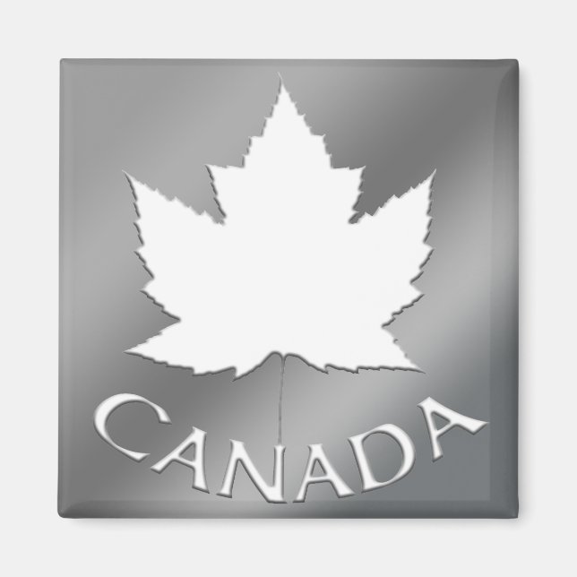Imán Canadá Souvenir Fridge Magnet Canada Maple Leaf (Frente)