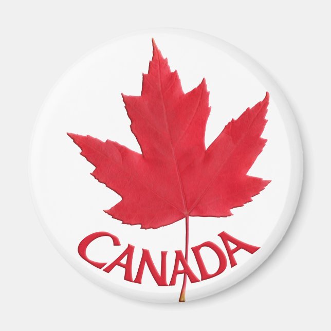 Imán Canadá Souvenir Fridge Magnet Canada Maple Leaf (Frente)